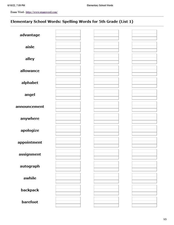 60 Best 5Th Grade Spelling Worksheets 55