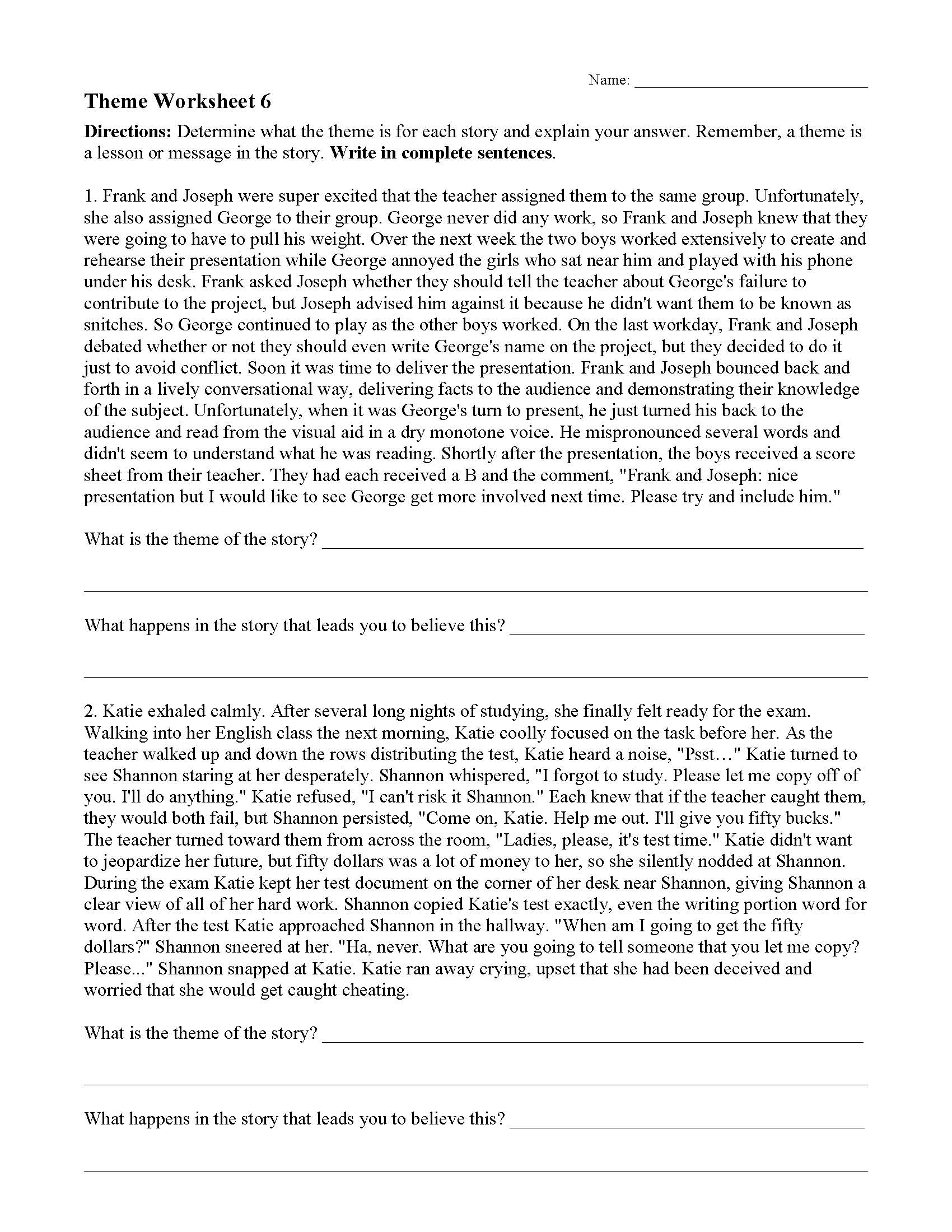 60 Central Idea Worksheets Pdf 15