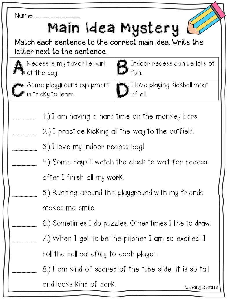 60 Central Idea Worksheets Pdf 5