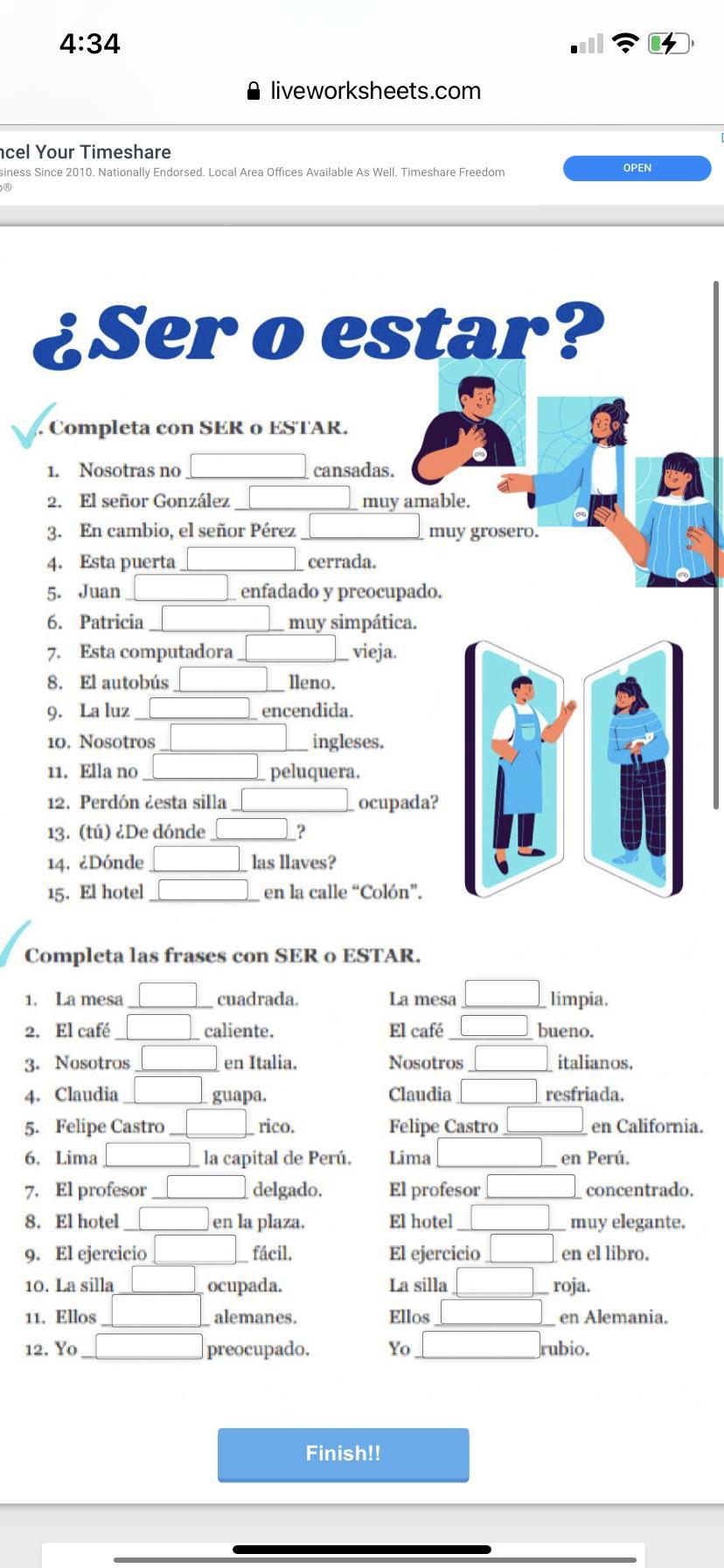 60 El Verbo Ser Worksheets 16