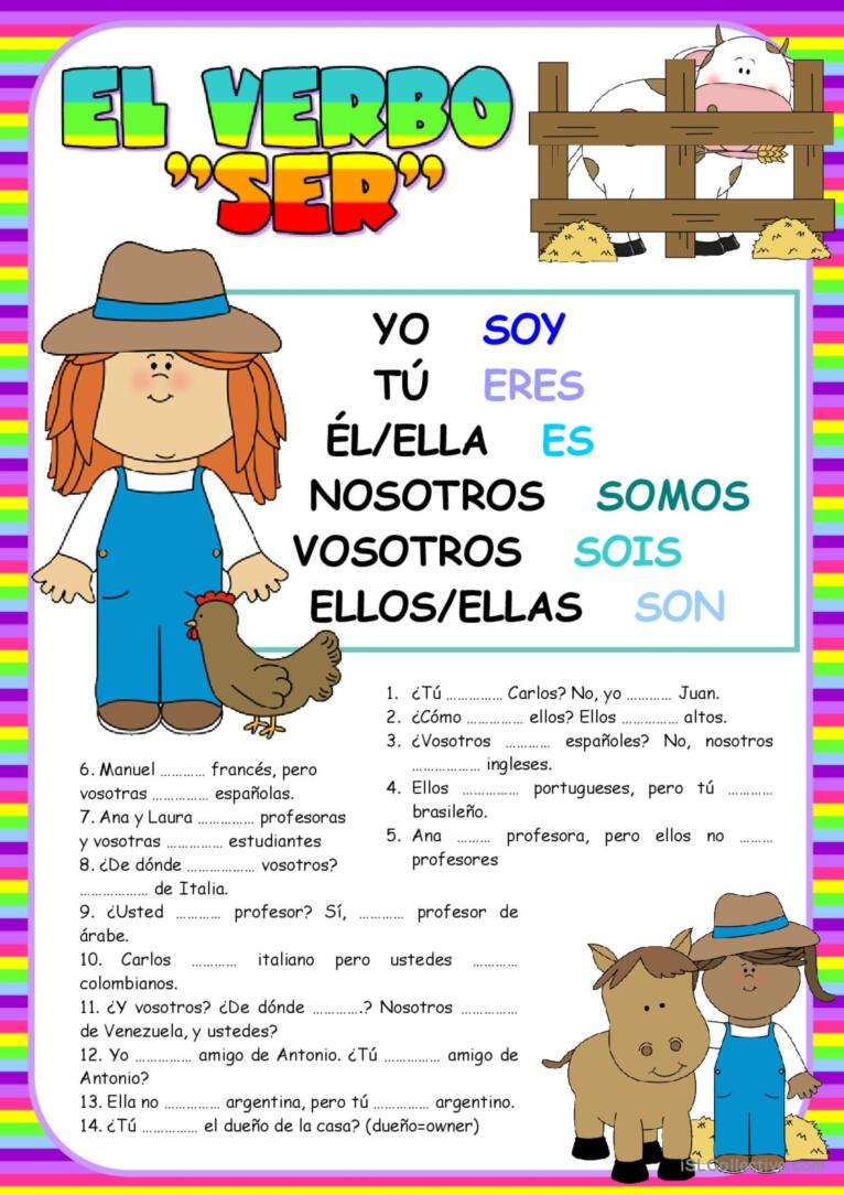 60 El Verbo Ser Worksheets 31