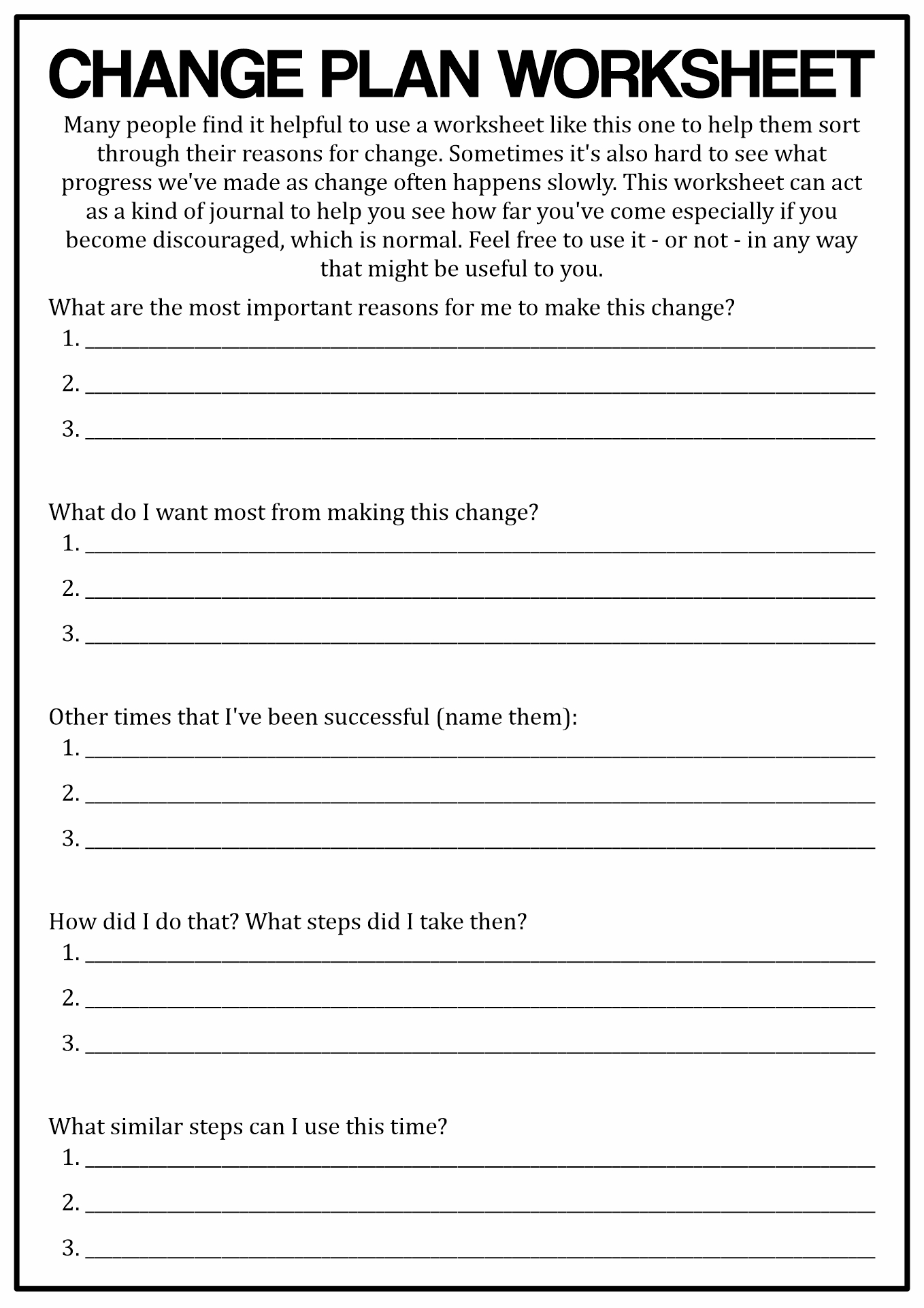 60 Motivational Interviewing Worksheets Pdf 12