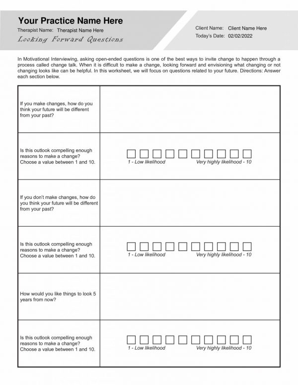 60 Motivational Interviewing Worksheets Pdf 19