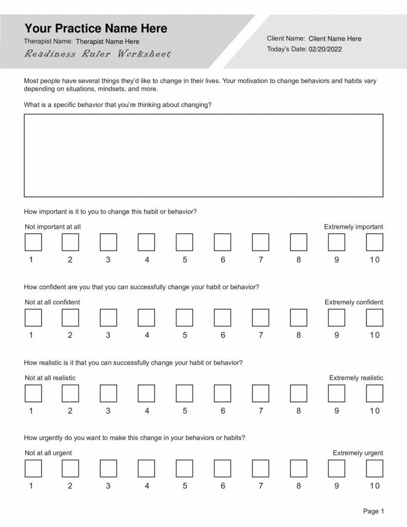 60 Motivational Interviewing Worksheets Pdf 21