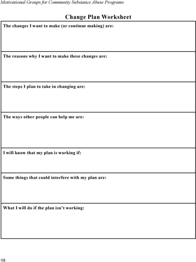 60 Motivational Interviewing Worksheets Pdf 57