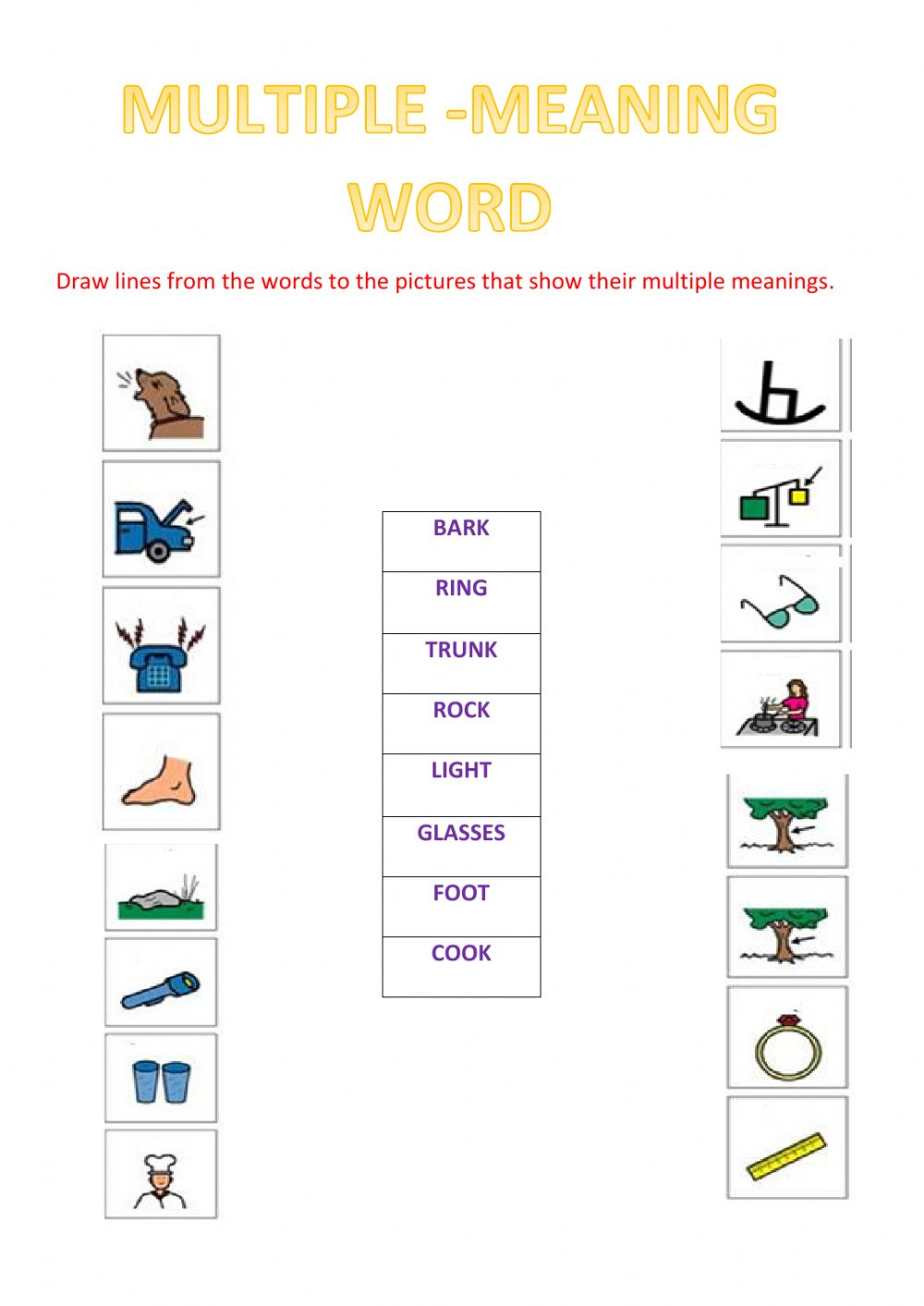 60 Multiple Meaning Words Worksheets 16