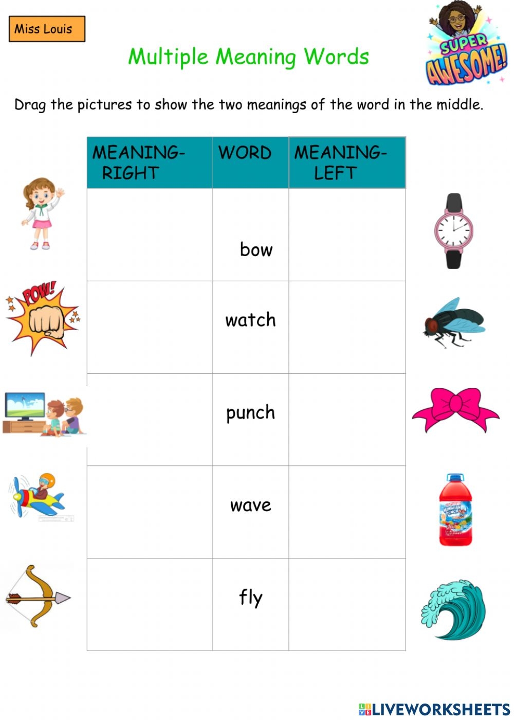 60 Multiple Meaning Words Worksheets 17