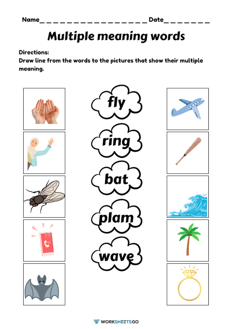 60 Multiple Meaning Words Worksheets 23