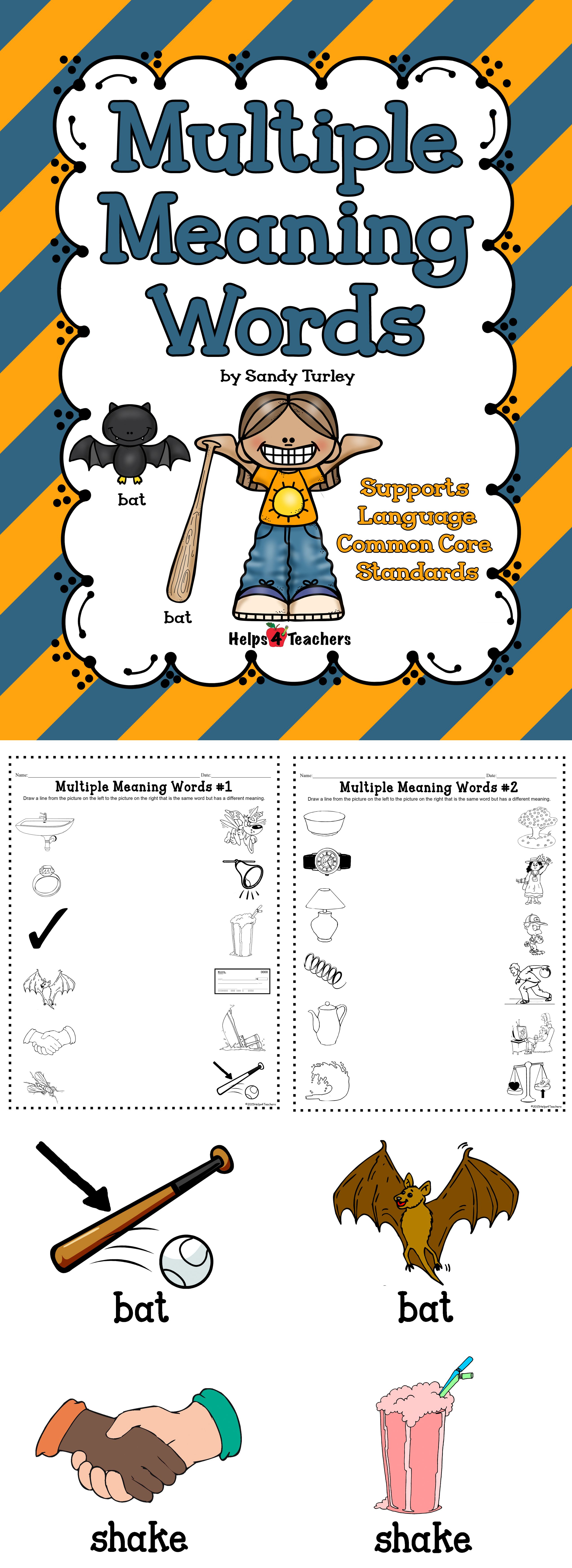 60 Multiple Meaning Words Worksheets 39