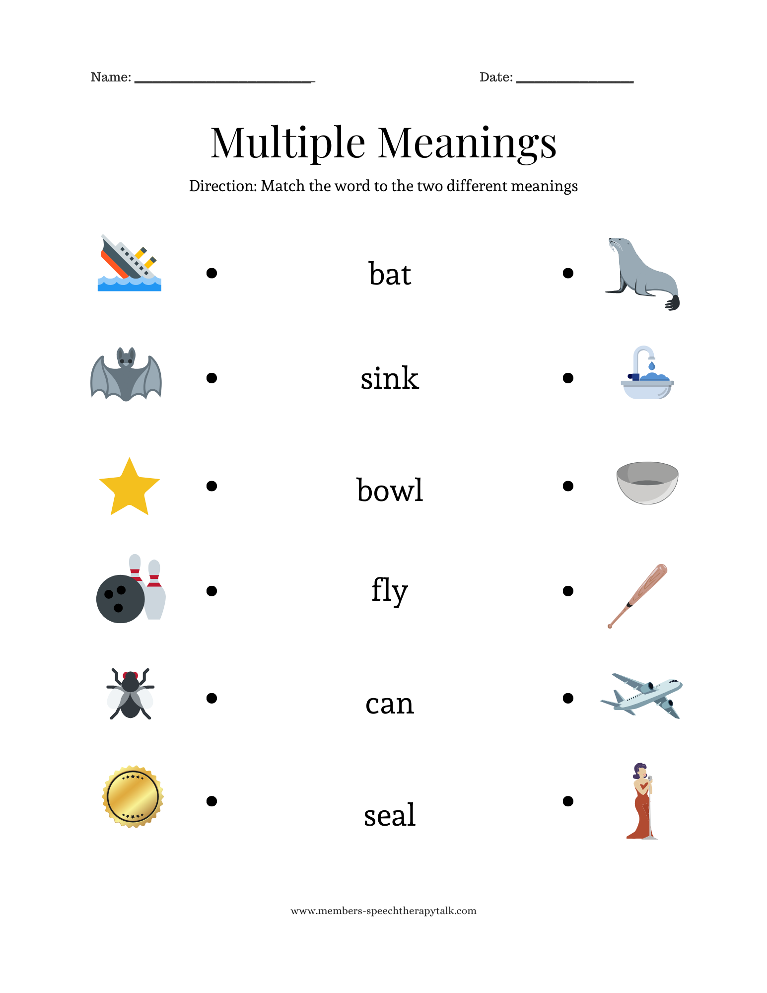 60 Multiple Meaning Words Worksheets 4