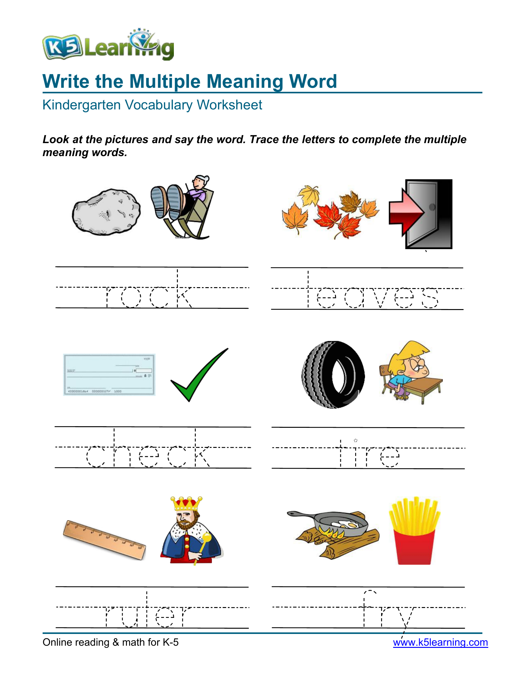 60 Multiple Meaning Words Worksheets 65