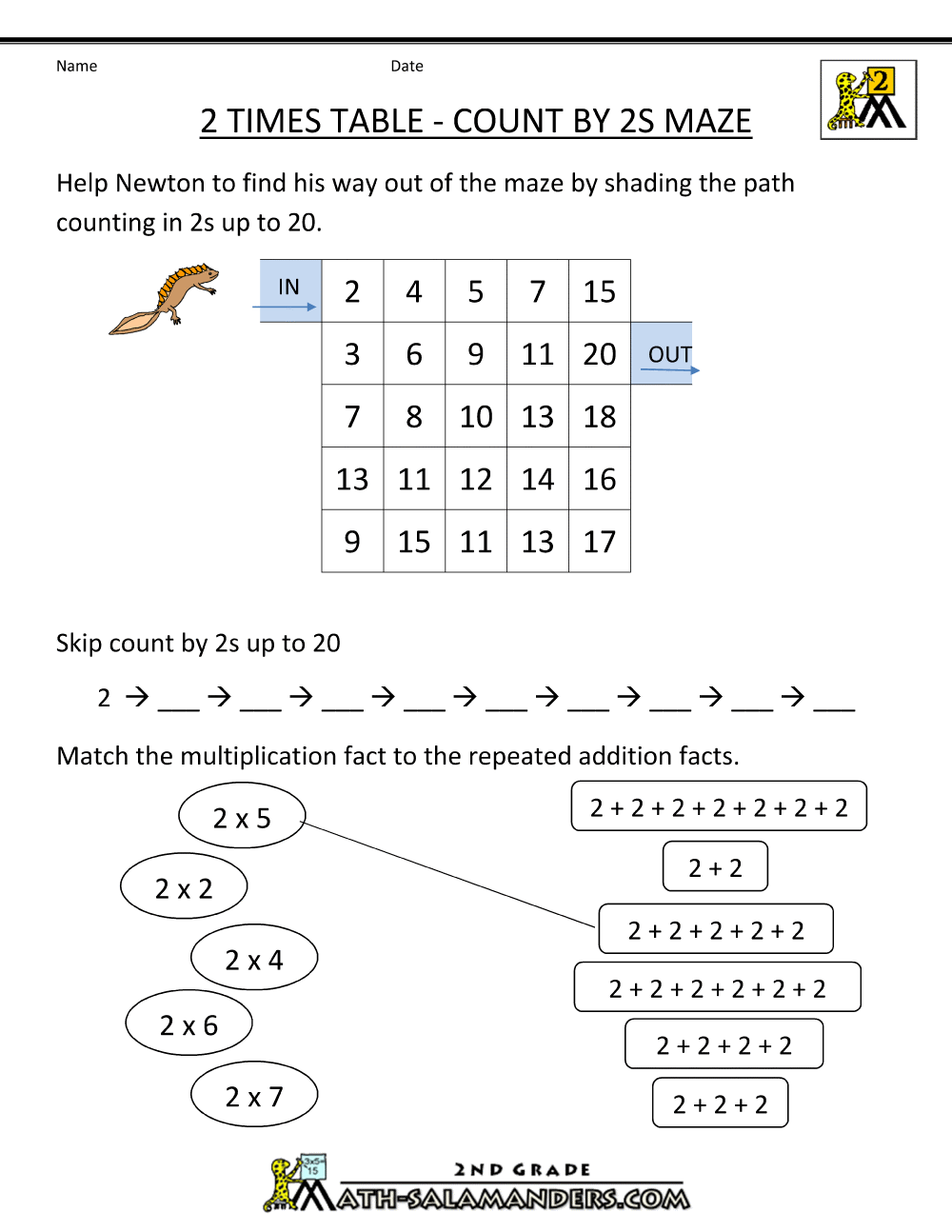 60 Multiplication By 2S Worksheets 16