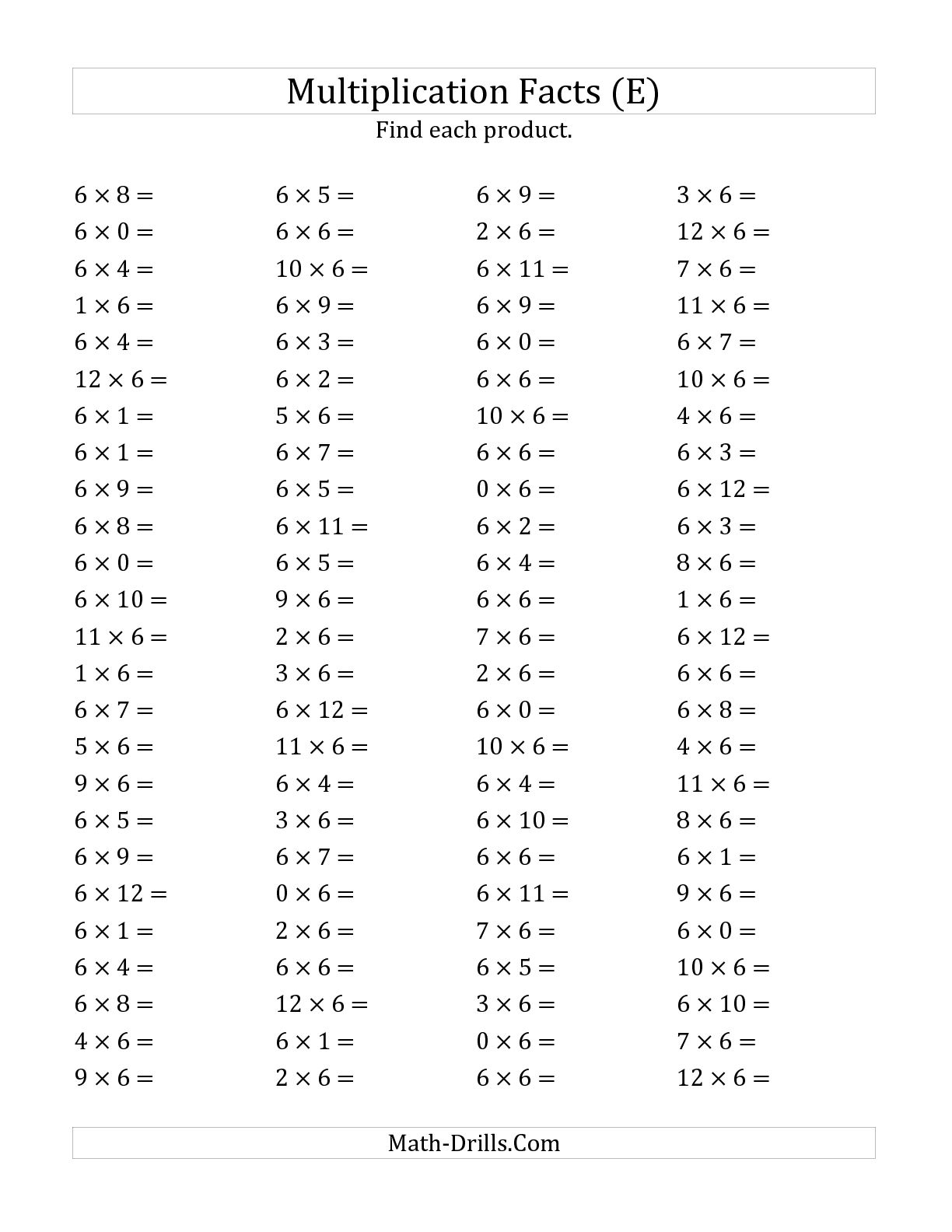 60 Multiplication By 2S Worksheets 58