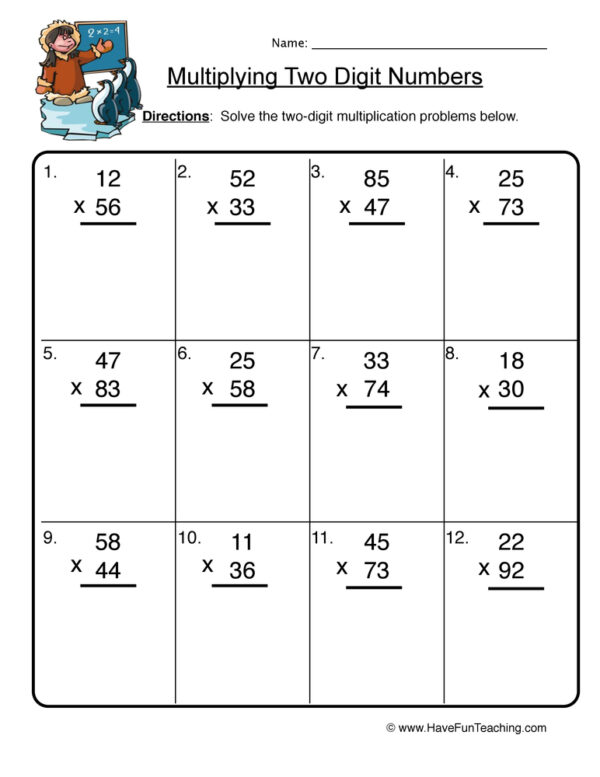 60 Multiplication By 2S Worksheets 59