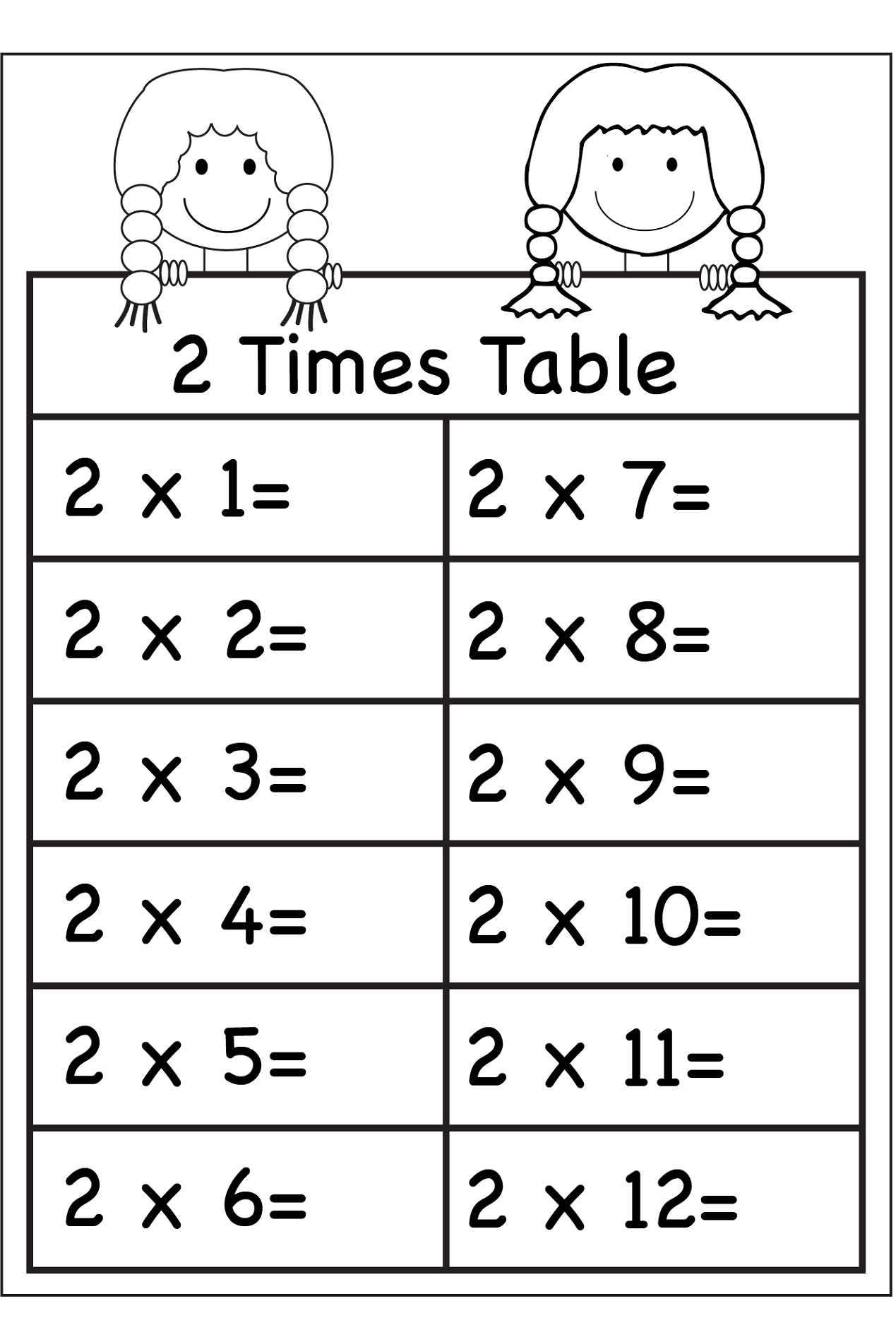 60 Multiplication By 2S Worksheets 62