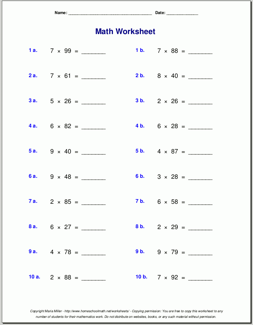 60 Multiplication By 2S Worksheets 63