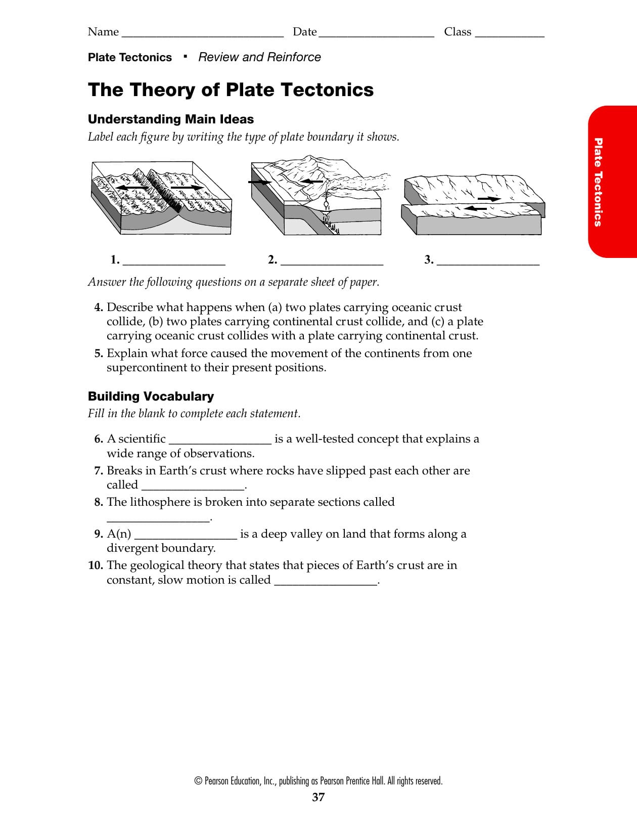 60 Plate Tectonics Worksheets Pdf 16