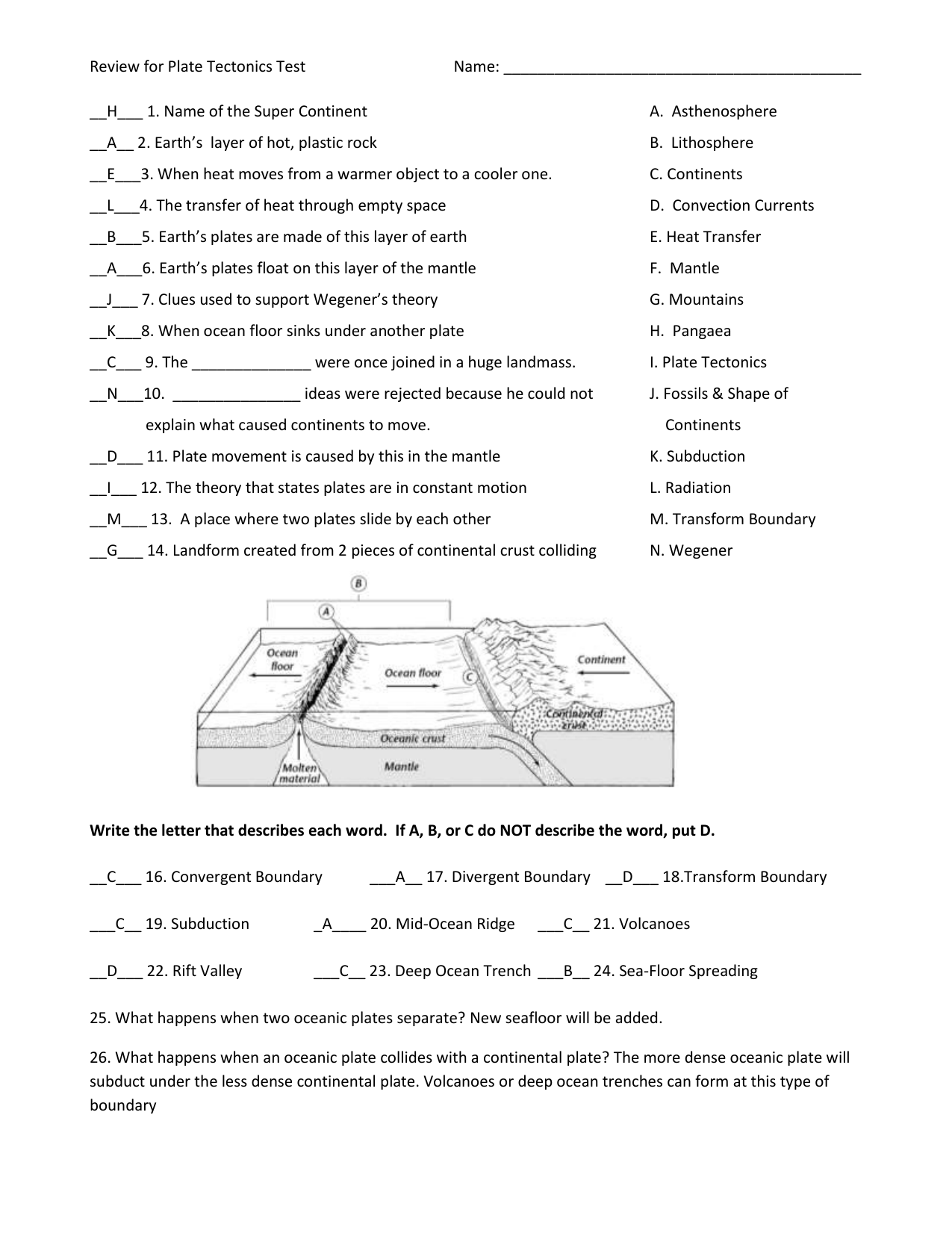 60 Plate Tectonics Worksheets Pdf 46