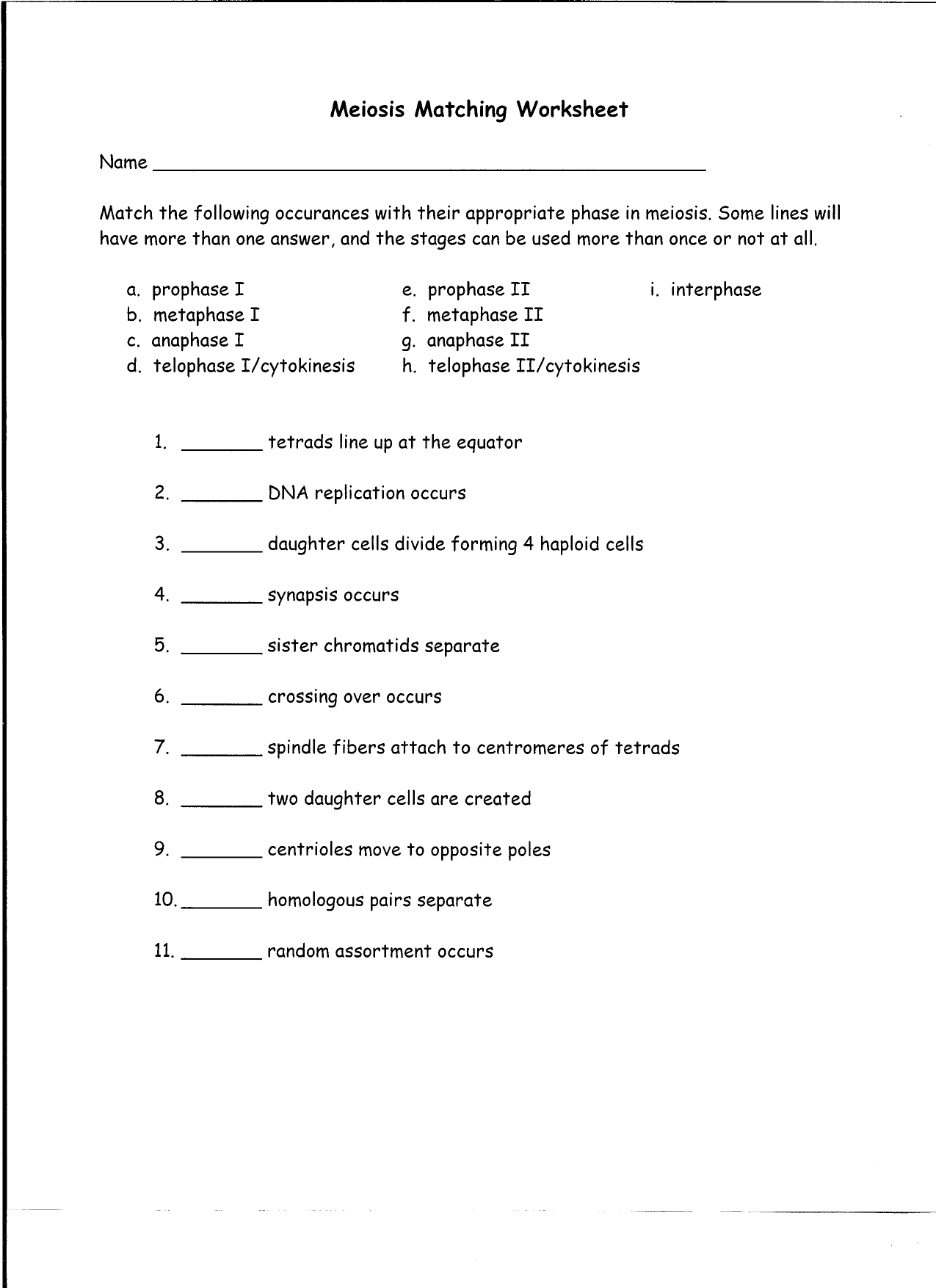 60 Snurfle Meiosis Worksheets Answers 17