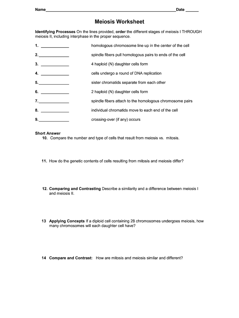 60 Snurfle Meiosis Worksheets Answers 18