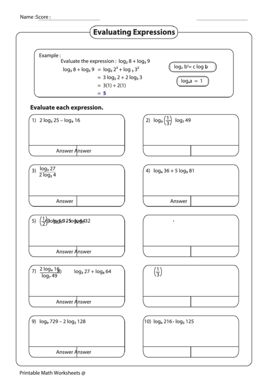 60 Translating Expressions Worksheets Pdf 16