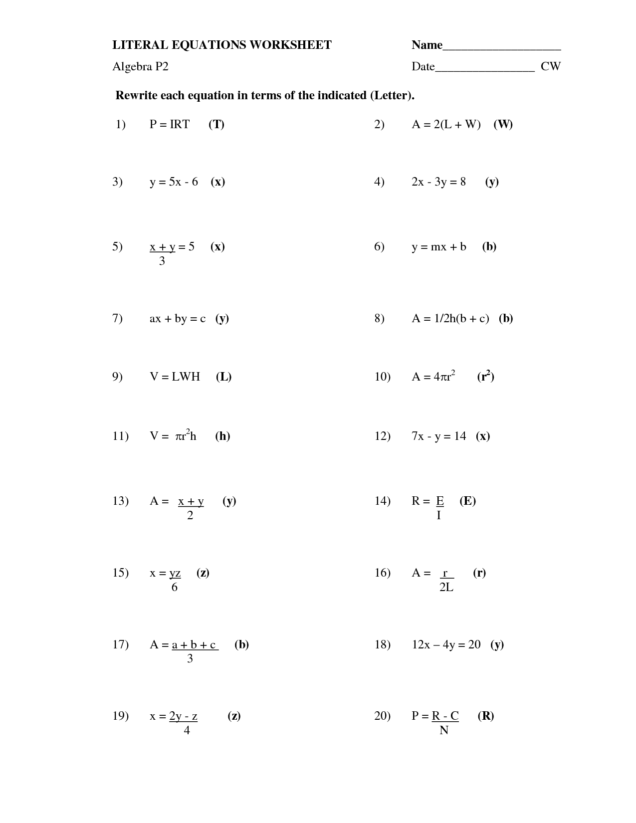 60 Translating Expressions Worksheets Pdf 32