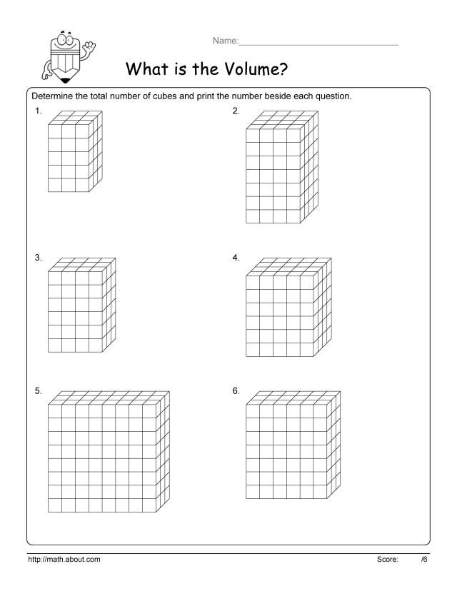 60 Volume With Cubes Worksheets 18