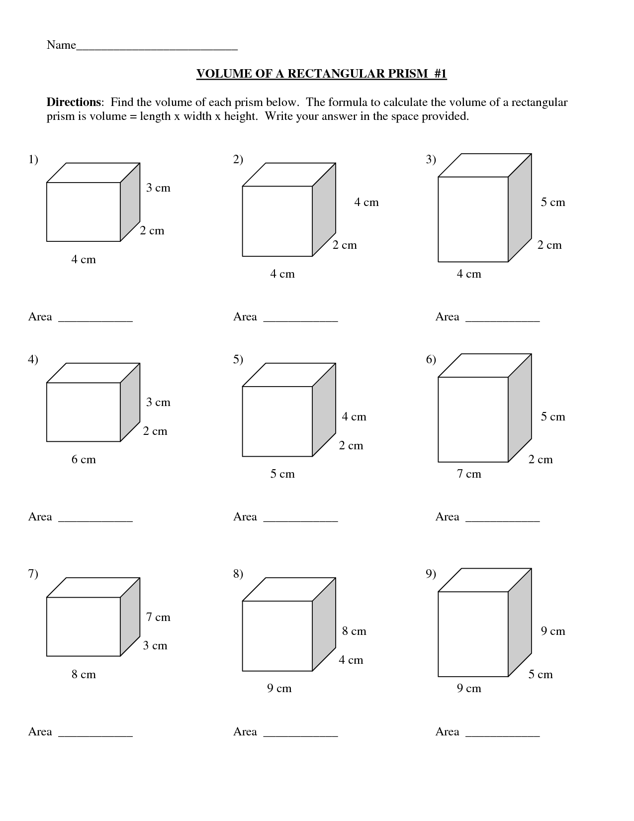 60 Volume With Cubes Worksheets 3