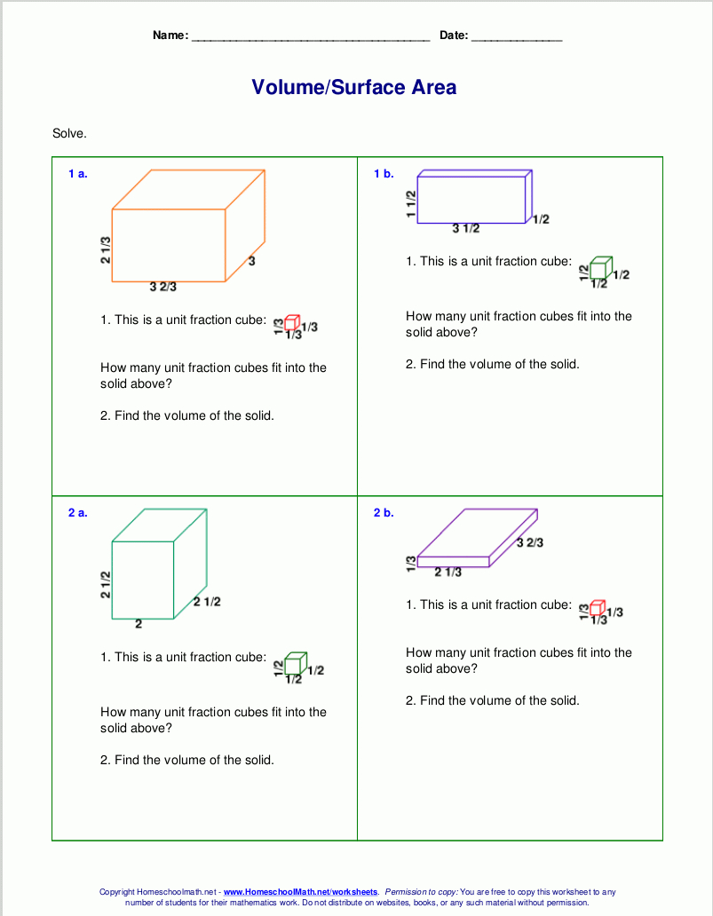 60 Volume With Cubes Worksheets 30