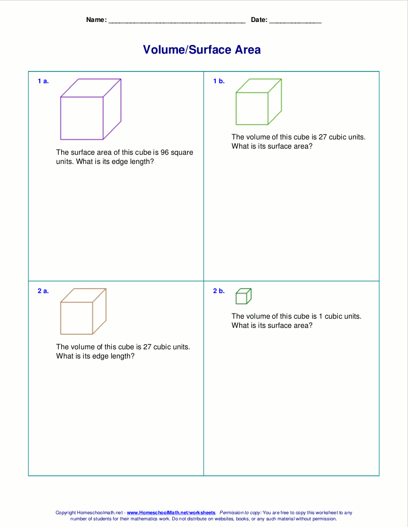 60 Volume With Cubes Worksheets 32