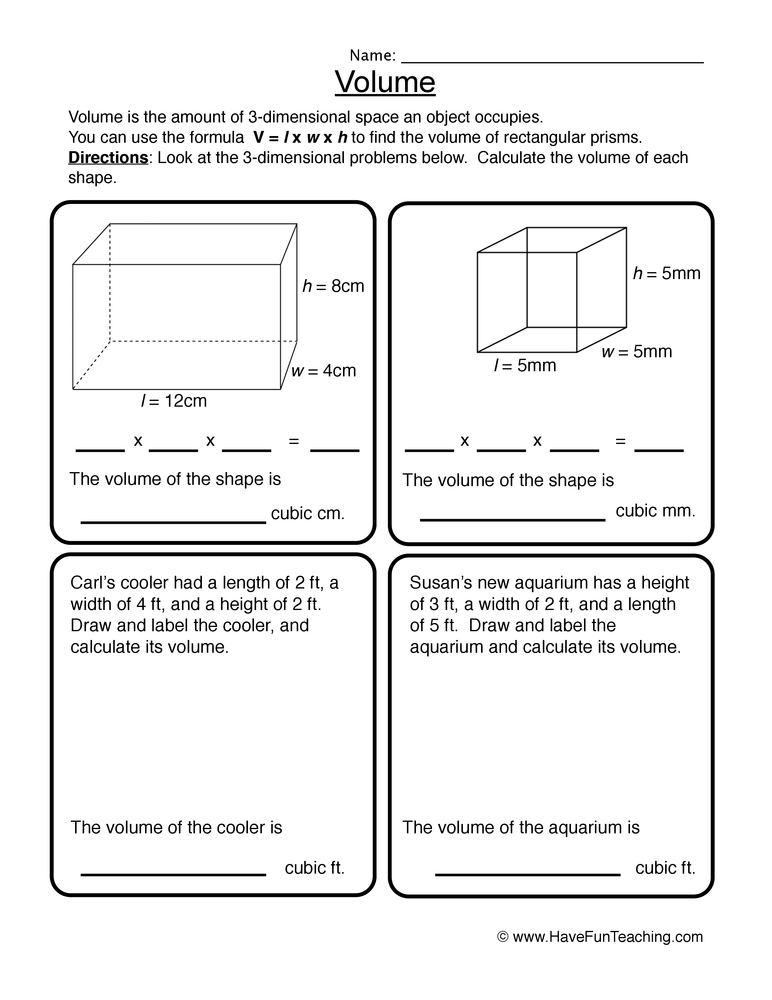 60 Volume With Cubes Worksheets 38