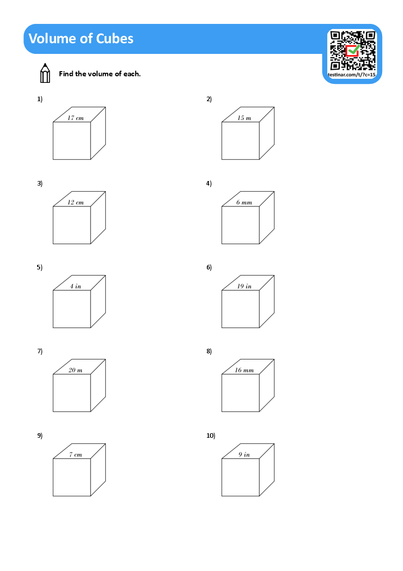 60 Volume With Cubes Worksheets 39