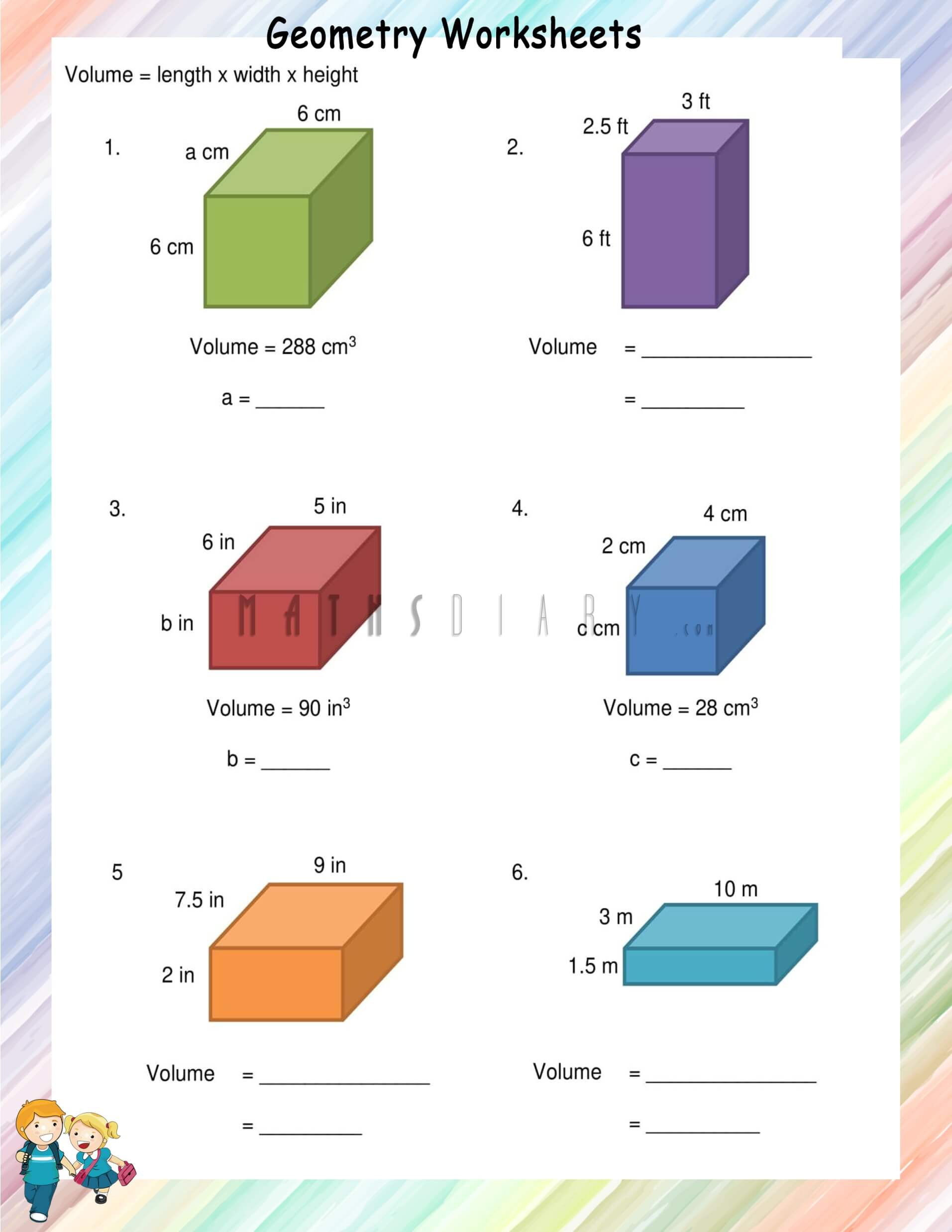 60 Volume With Cubes Worksheets 40