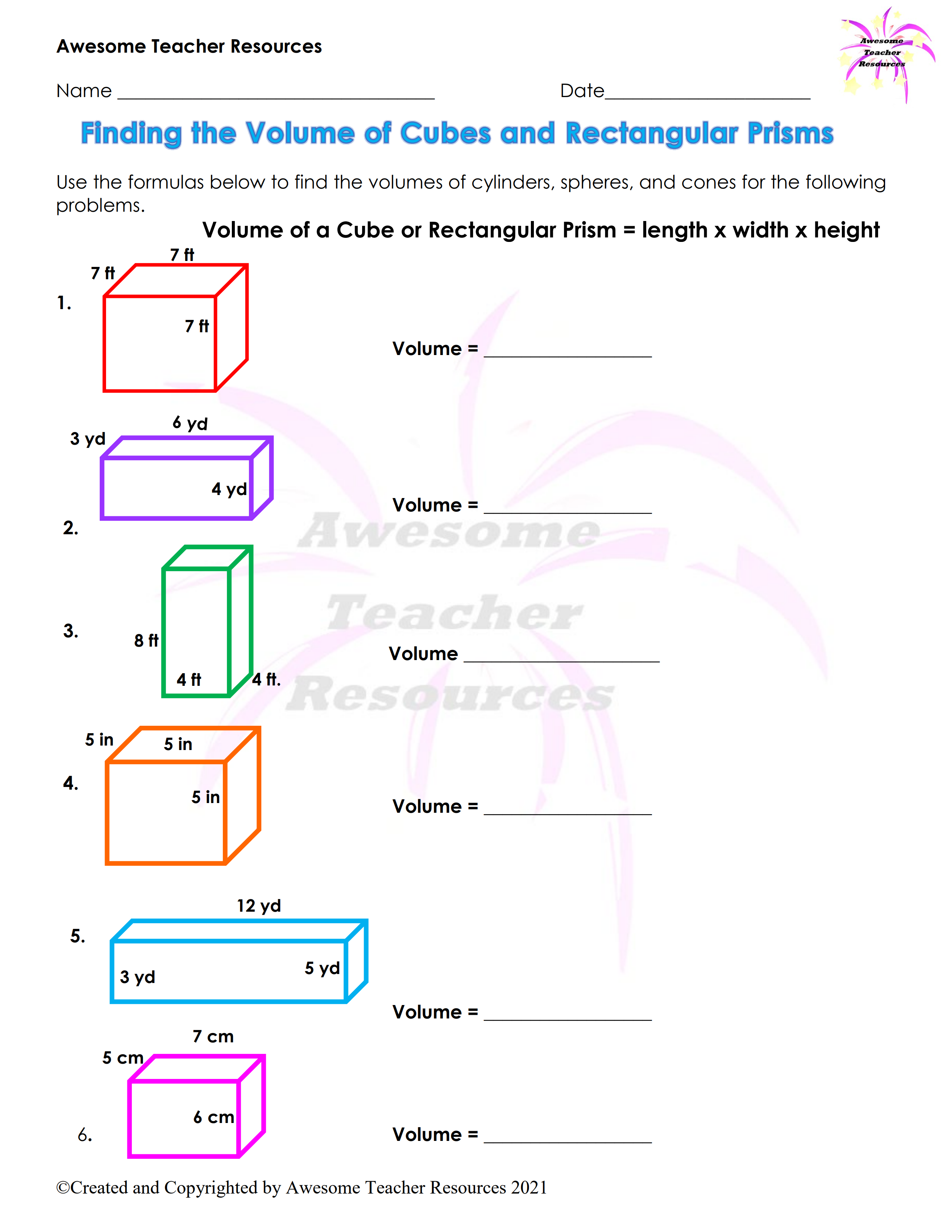 60 Volume With Cubes Worksheets 41