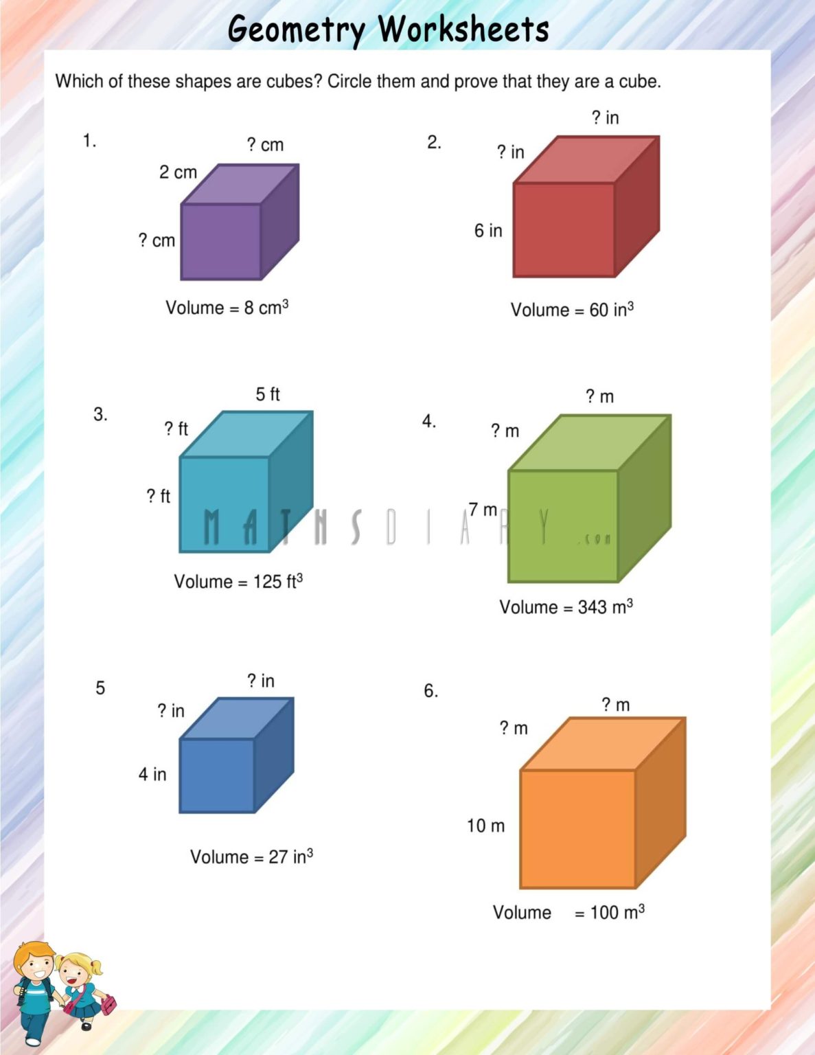 60 Volume With Cubes Worksheets 43