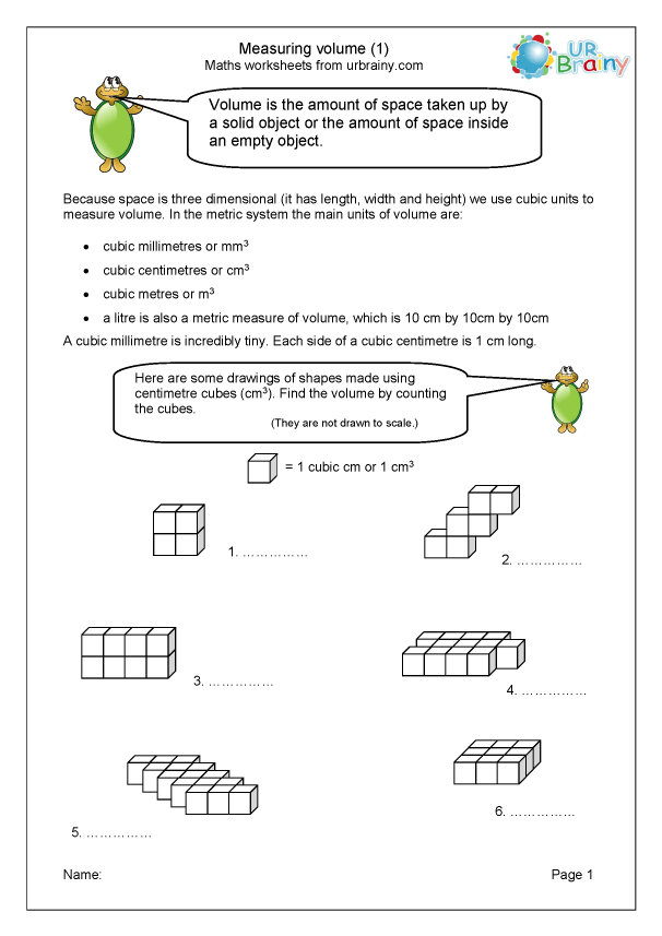 60 Volume With Cubes Worksheets 47