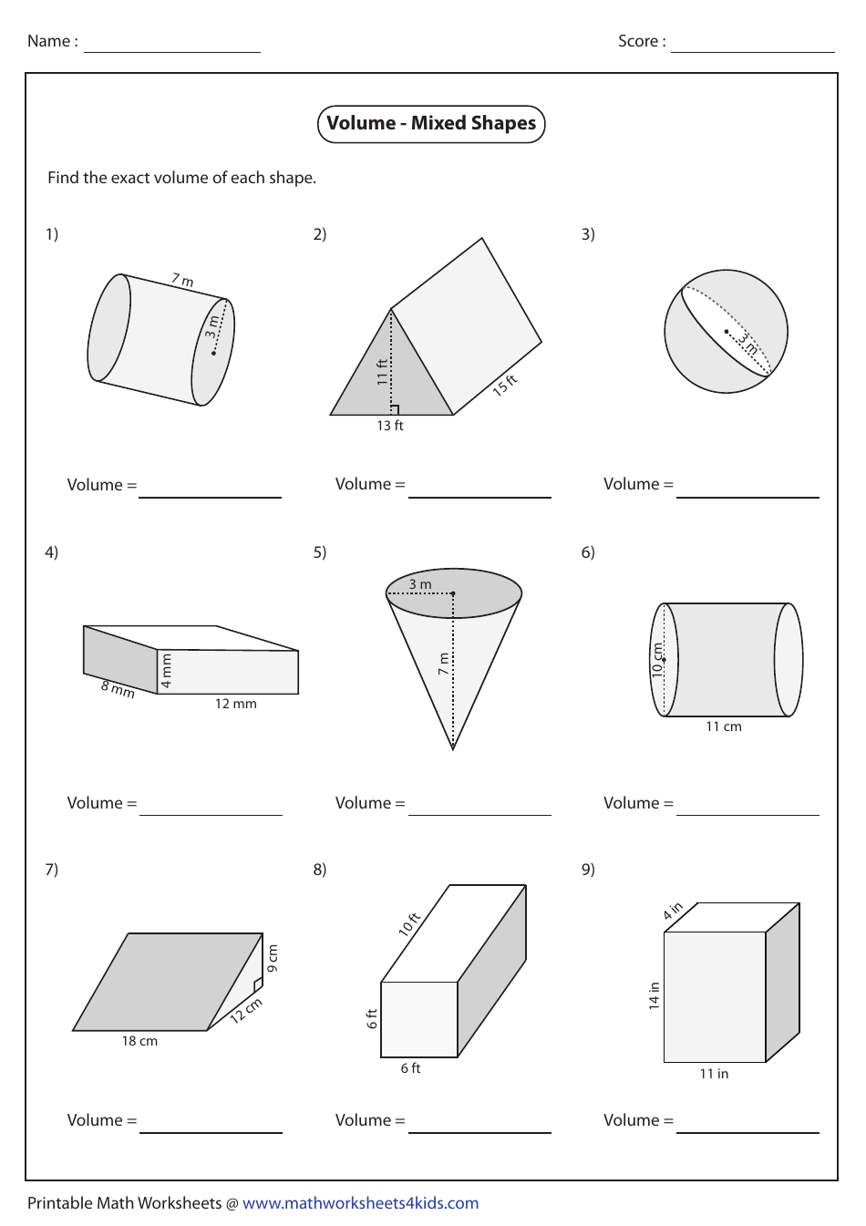 60 Volume With Cubes Worksheets 57