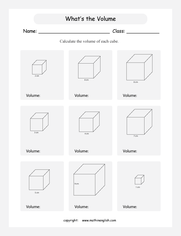 60 Volume With Cubes Worksheets 63