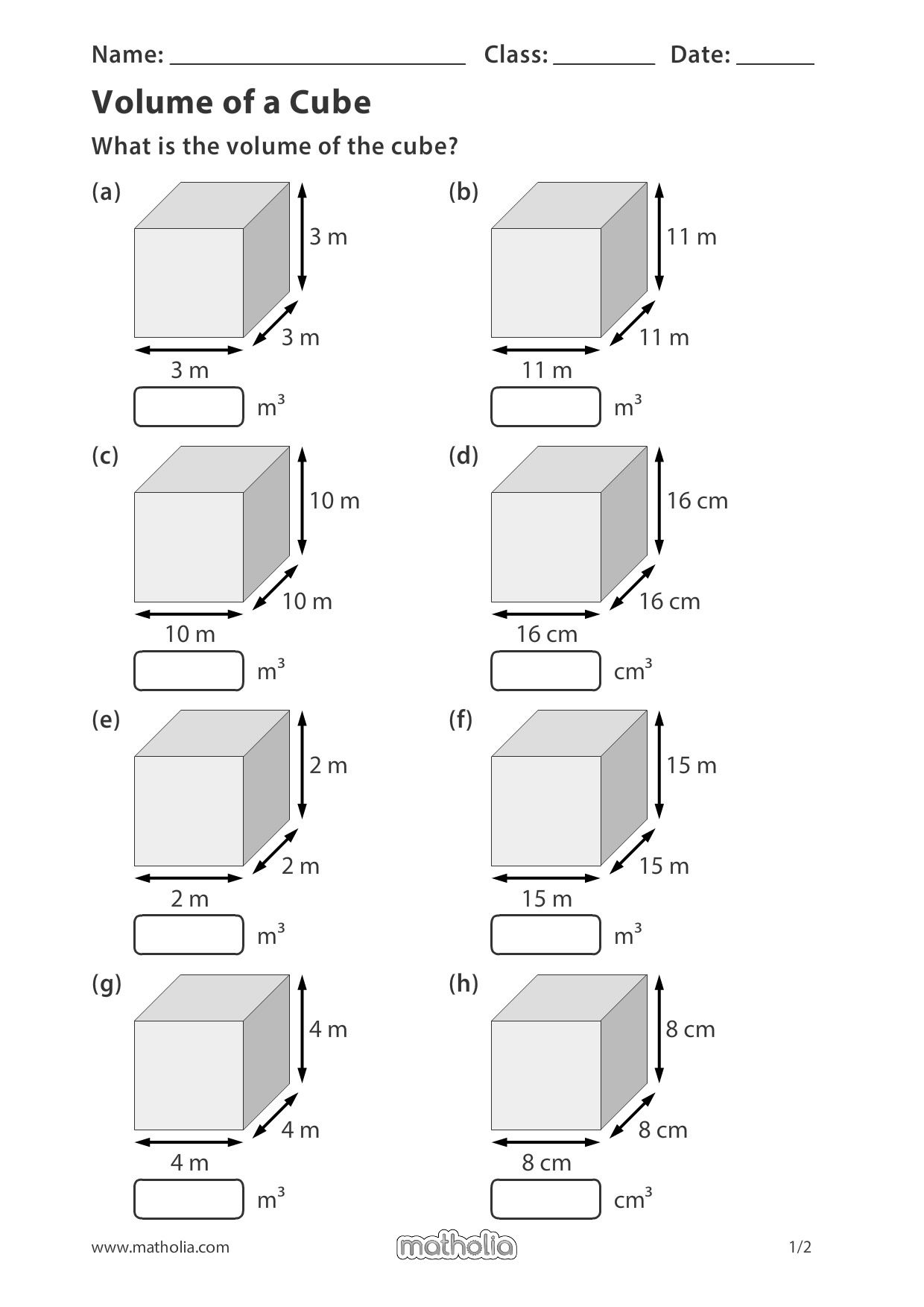 60 Volume With Cubes Worksheets 64