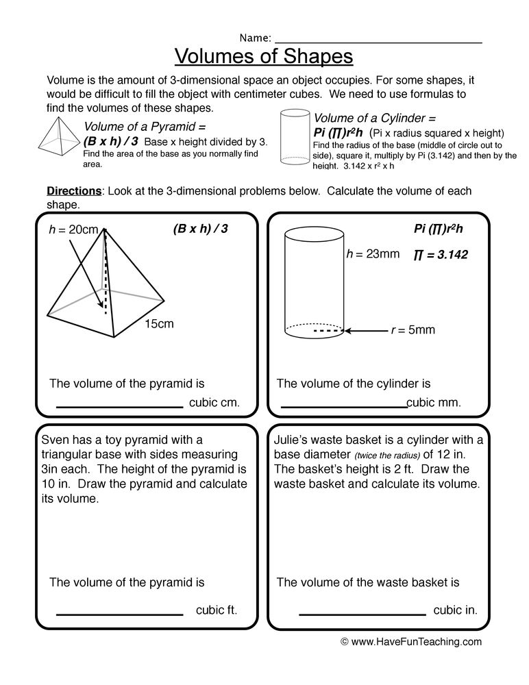 60 Volume With Cubes Worksheets 69