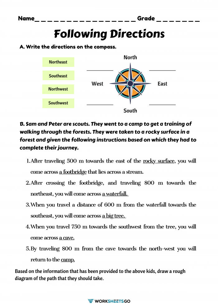 60 Worksheets For Following Directions 58