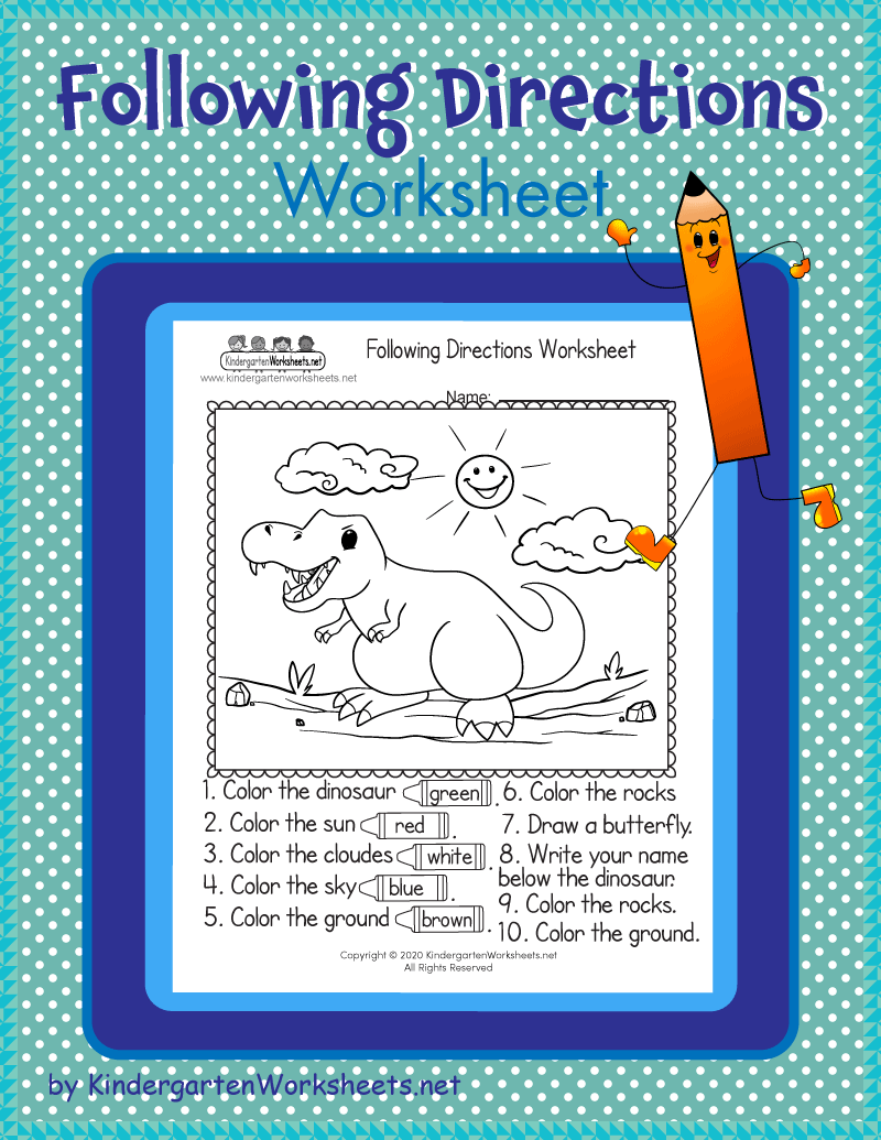 60 Worksheets For Following Directions 60