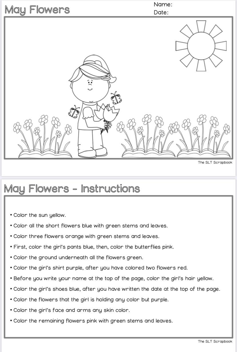 60 Worksheets For Following Directions 61