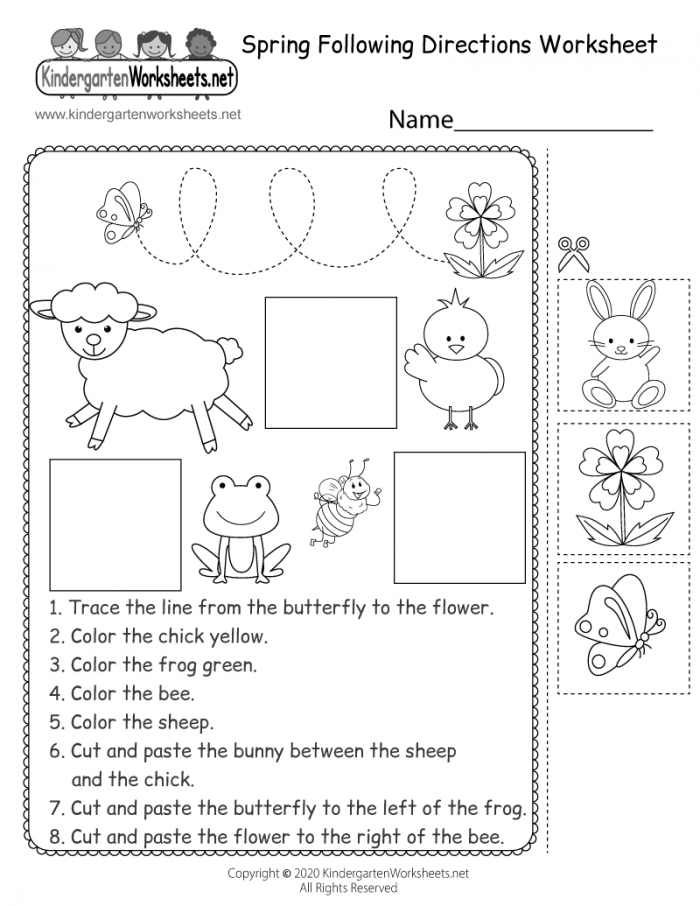 60 Worksheets For Following Directions 8