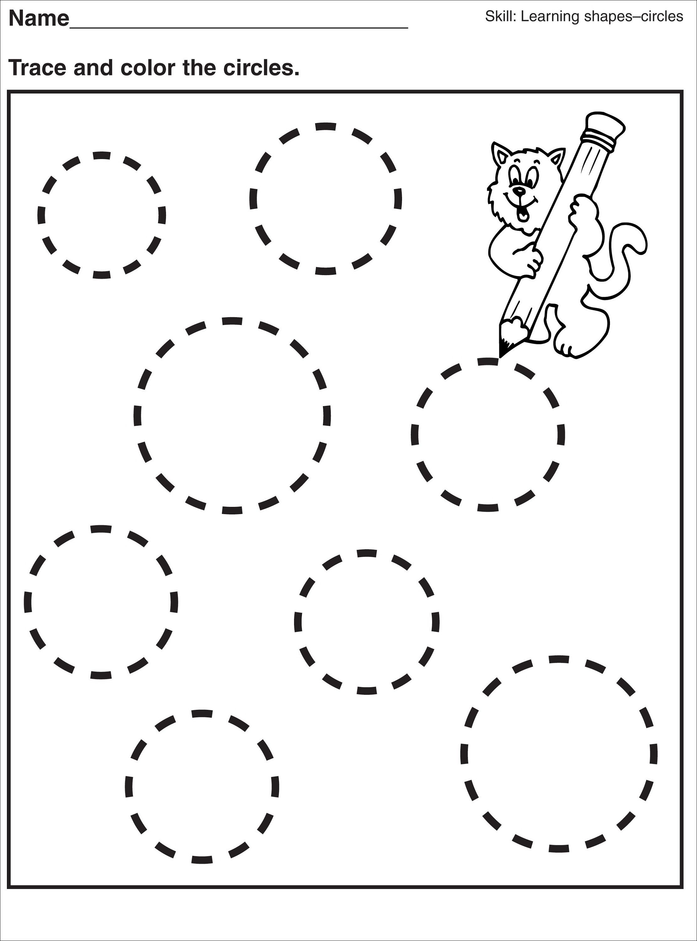 62 Tracing Pre K Worksheets 16