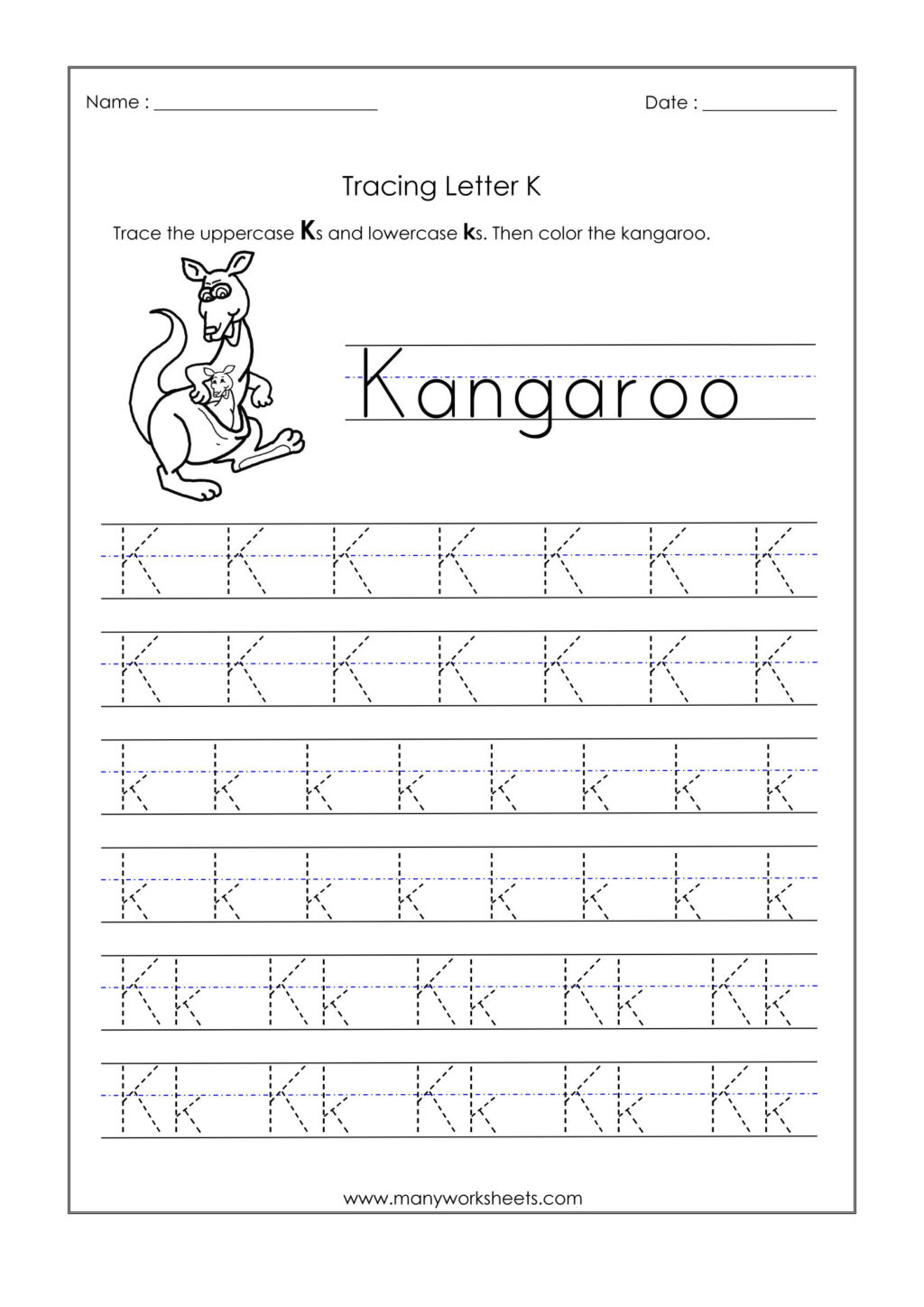 62 Tracing Pre K Worksheets 63