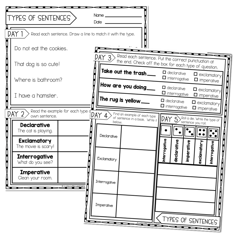 82 Kinds Of Sentences Worksheets 13