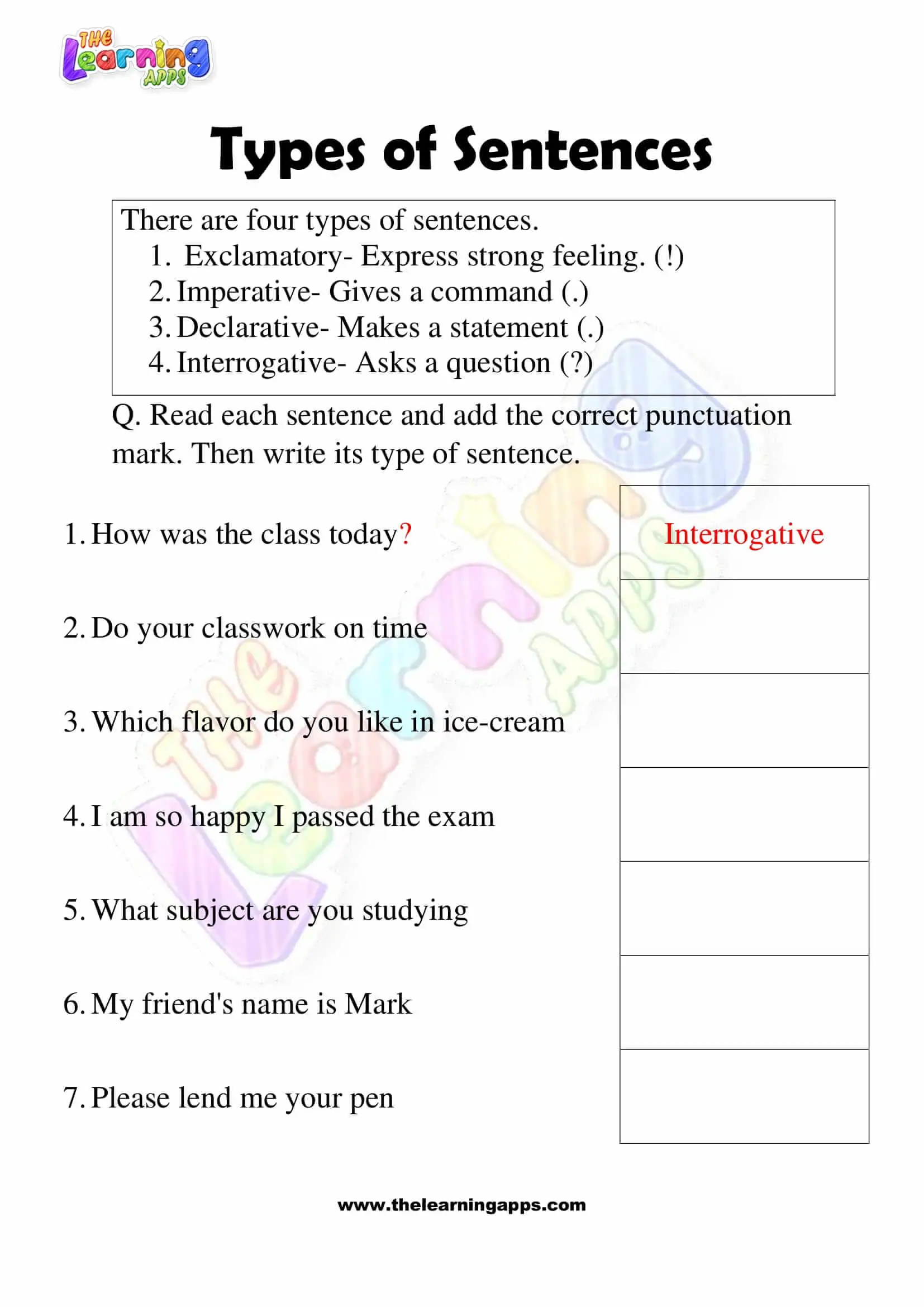 82 Kinds Of Sentences Worksheets 31