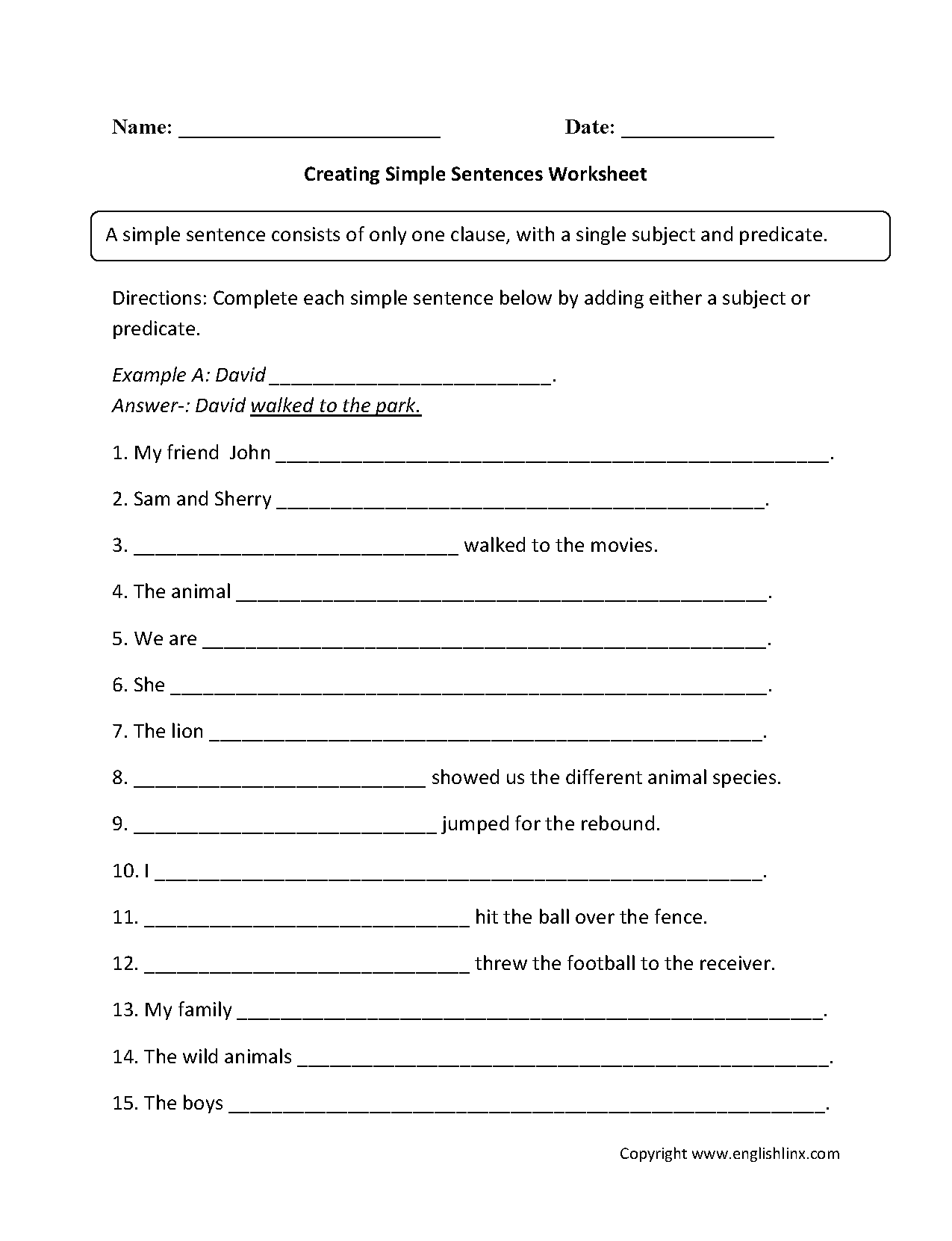 82 Kinds Of Sentences Worksheets 42