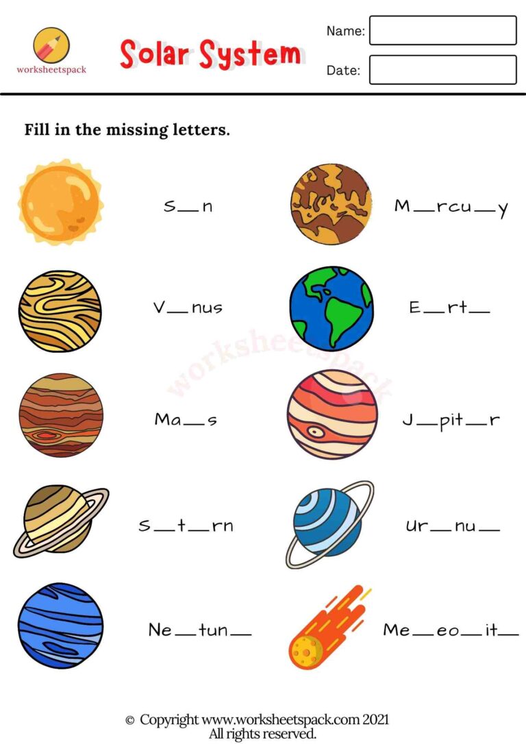 Save 60 The Solar System Worksheets 59